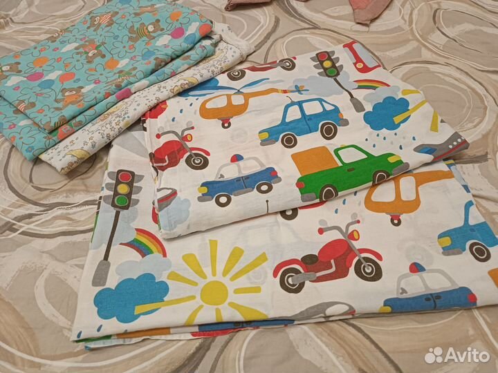 Бортики в детскую кроватку + постельное белье