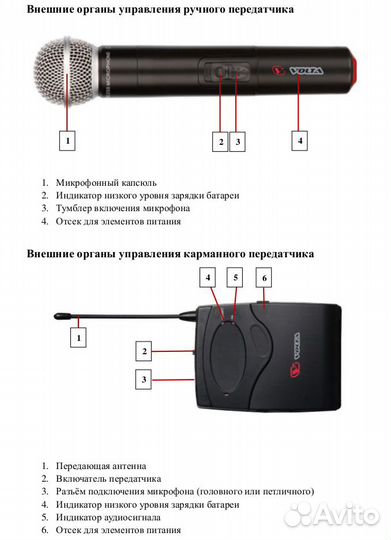 Радиосистема Volta US-2 (520.10/725.80)