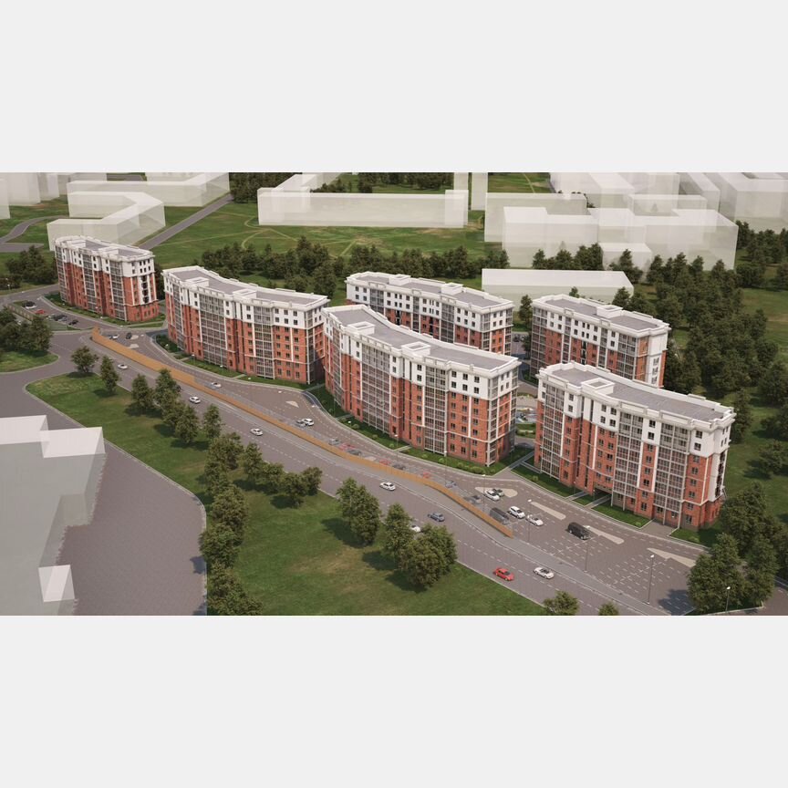 2-к. квартира, 51,5 м², 2/8 эт.