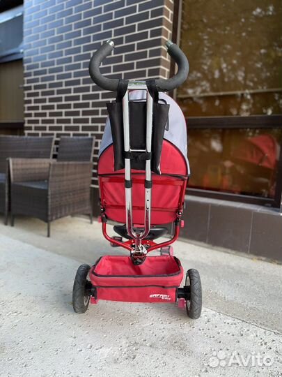 Велосипед детский трехколесный с ручкой