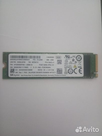 Ssd m2 nvme 256gb