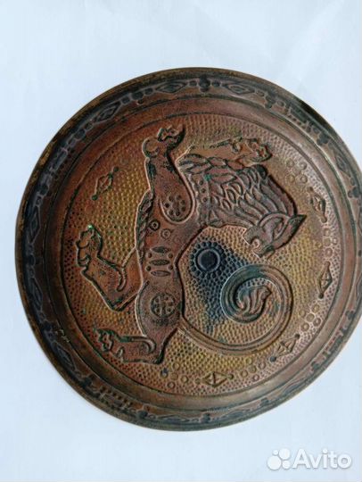 Пепельница медная