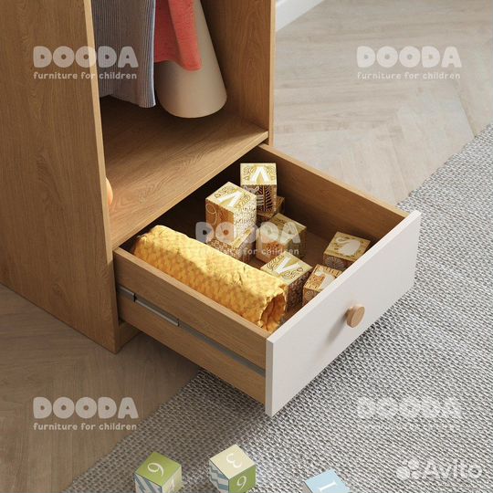 Комплект мебели Монтессори (шкаф, гардероб, комод)