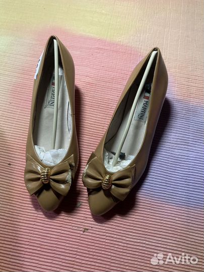 Туфли бежевые 39