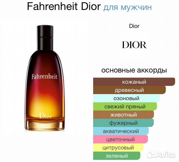 Dior Fahrenheit Диор Фаренгейт пробник парфюм