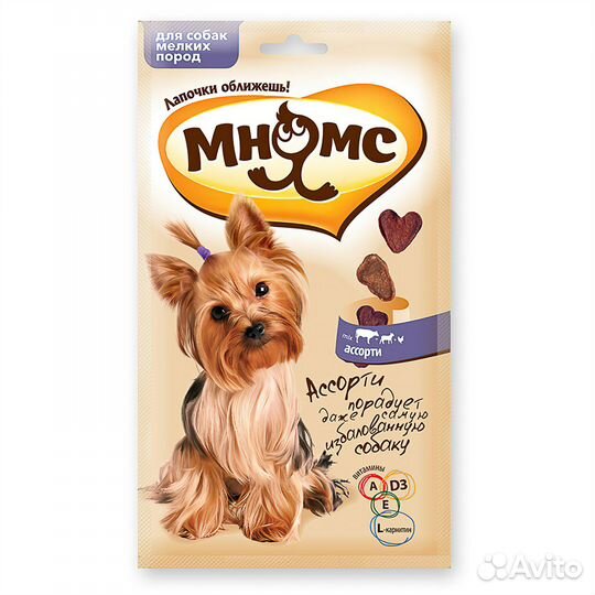 Лакомство Мнямс ассорти для собак мелких пород гов