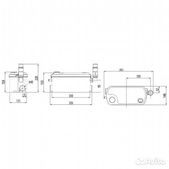 Установка насосная sanivort 255 M (9м) unipump