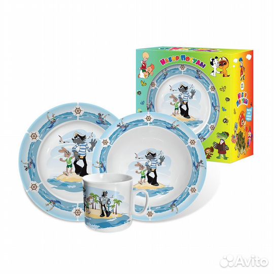 Набор посуды Ну погоди, 3 предмета, Новый