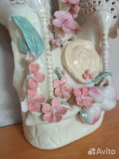 Фарфоровая статуэтка-светильник СССР 