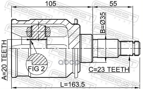 ШРУС задн внутр honda CR-V RE3/RE4 2007-2012