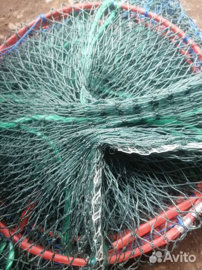 Раколовки б/у оснащённые, капрон 4 метровые