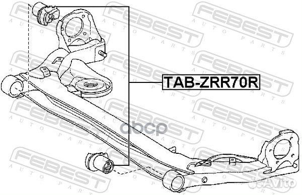 Сайлентблок балки моста зад прав/лев tabzrr70R