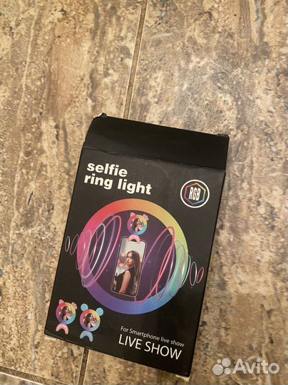 Световое кольцо для смартфона с зеркалом