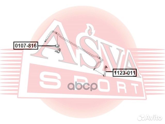 Втулка стабилизатора 0107-816 asva