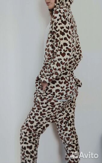 Пижама кигуруми леопард для взрослых, размер S