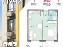 1-к. квартира, 37,5 м², 3/24 эт.