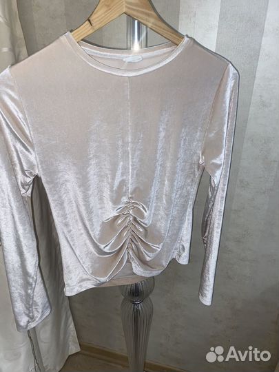 Бархатный топ Zara