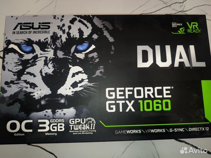 Видеокарта nvidia asus GTX 1060 3Gb