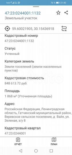 Участок 18 сот. (ИЖС)