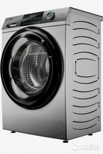 Стиральная машина узкая Haier 6 кг, серебристый