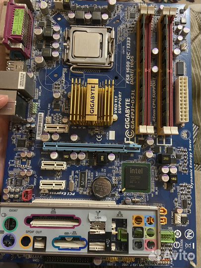 Материнская плата 775 + 2 Duo E7400 + 4 GB DDR2