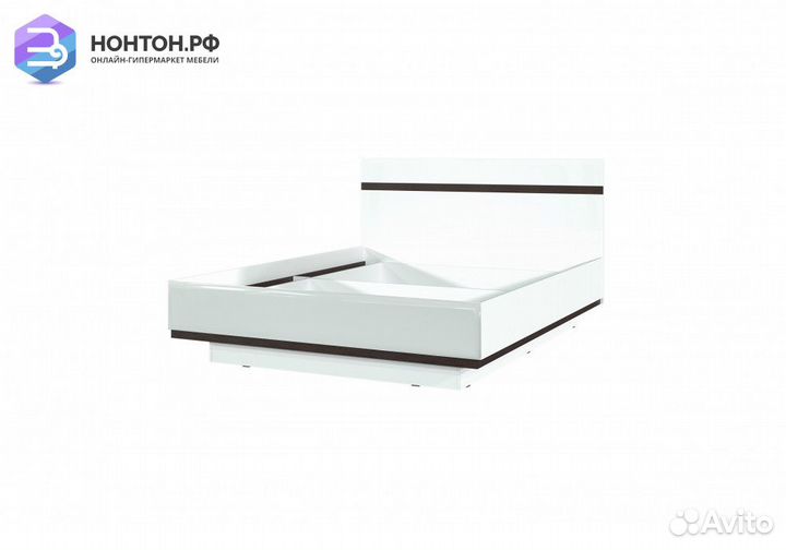 Кровать Соло белый глянец / венге