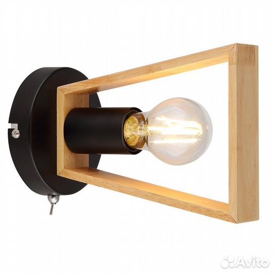 Бра arte lamp Brussels E27 1х60Вт дерево черный