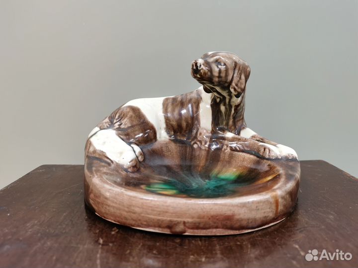 Пепельница собака СССР Константиновка керамика