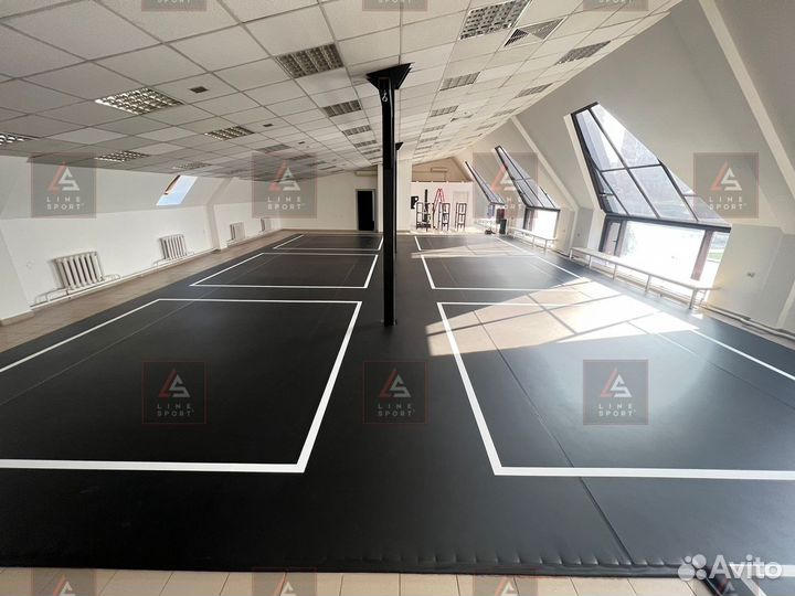 Борцовский ковер 8х8 двухцветный люверсы