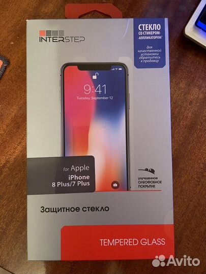 Защитное стекло interstep iPhone 8 plus/7 plus