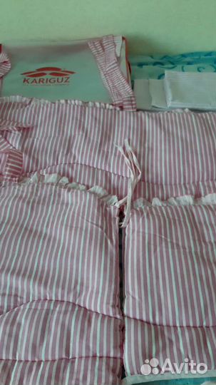 Бортики в детскую кроватку + постельное