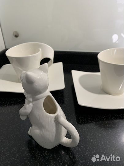 Чайник Villeroy&Boch и молочник - кот Германия