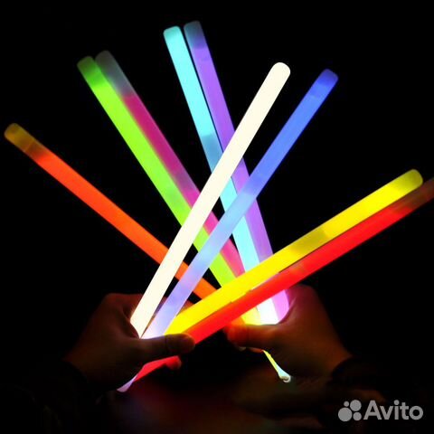 Светящаяся палочка (хис) размер 35х1,5см. (Оранжев