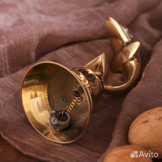Колокольчик 'Дельфин' латунь 6х7,5х12,5 см
