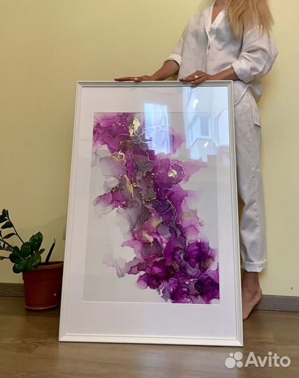 Интерьерная картина (алкогольные чернила)