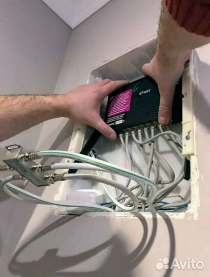 Прокладка кабеля интернет (utp, ftp) и ктв rg-6