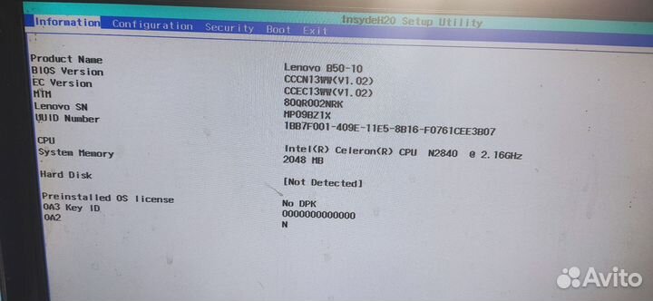 Lenovo B50-10 (aivp1/aivp2 LA-C771P REV:1.0)