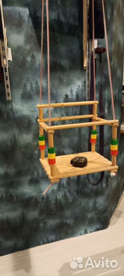 Качели подвесные детские деревянные 33*26*22*120