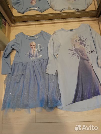 Платье и комбинезон hm и Холодное сердце 122