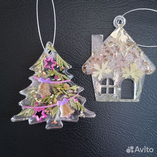 Елочные игрушки с частичкой лета