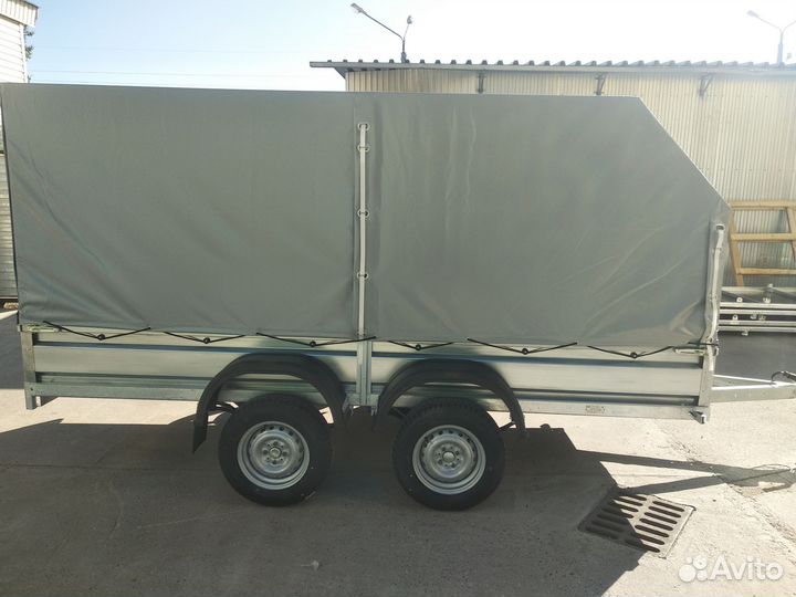 Прицеп 3,5*1,5 двухосный с тентом