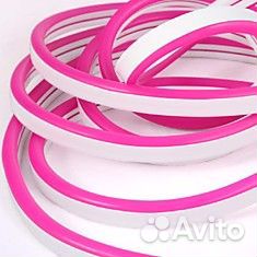 Неон мини LUX рез 1см розовый 2835 120 8х16мм 12В