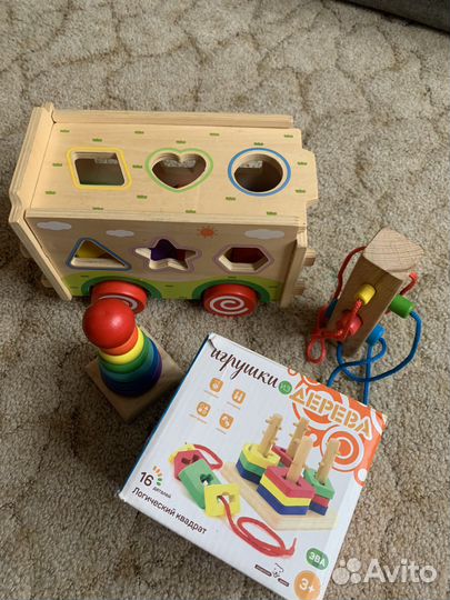 Развивающие игрушки деревянные