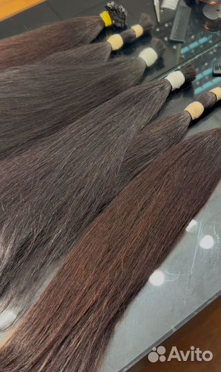 Натуральные темные волосы 50см