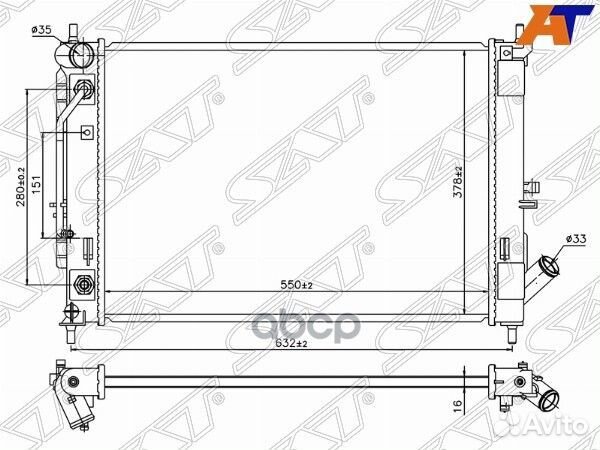Радиатор Hyundai Creta 15-21 / Elantra 13-20 / Kia