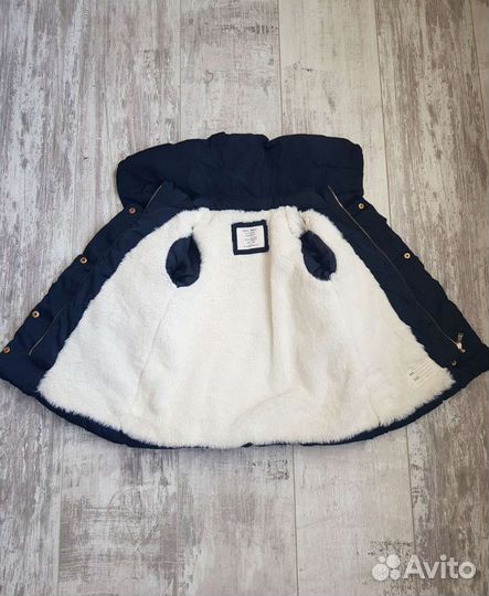 Пуховик zara для девочки 86 см