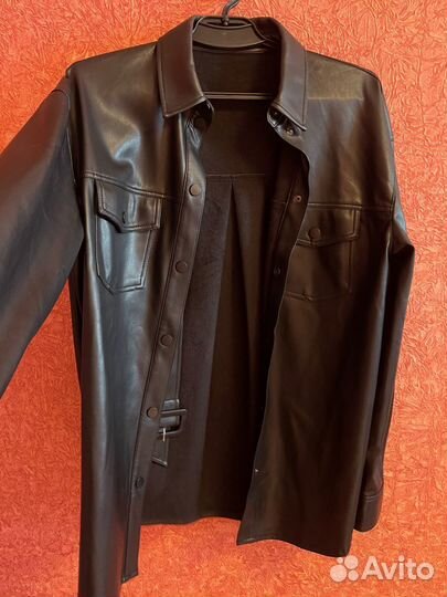 Кардиган кожаный