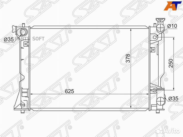 Радиатор Toyota Avensis (T250) 03-08 TY0002AZT250