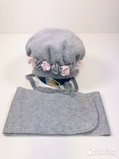 Комплект новый шапка и шарф для девочки р.50-52