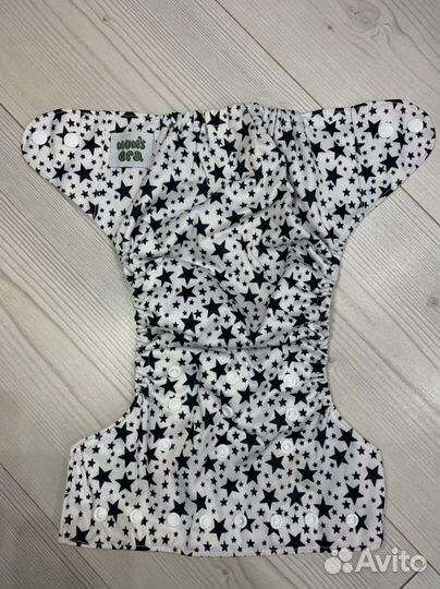 Многоразовый подгузник новый (звезды) + 4 вкладыша